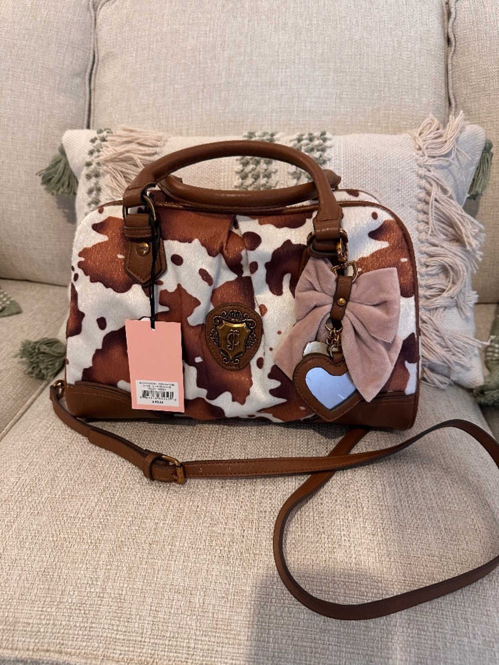 Juicy couture cow print bag